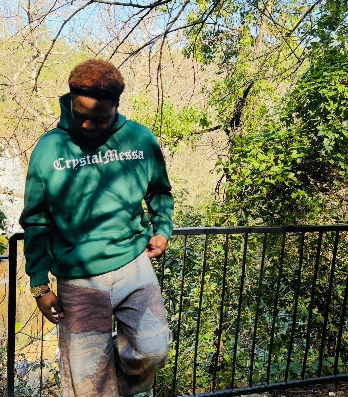Crystal Messa Green Hoodie